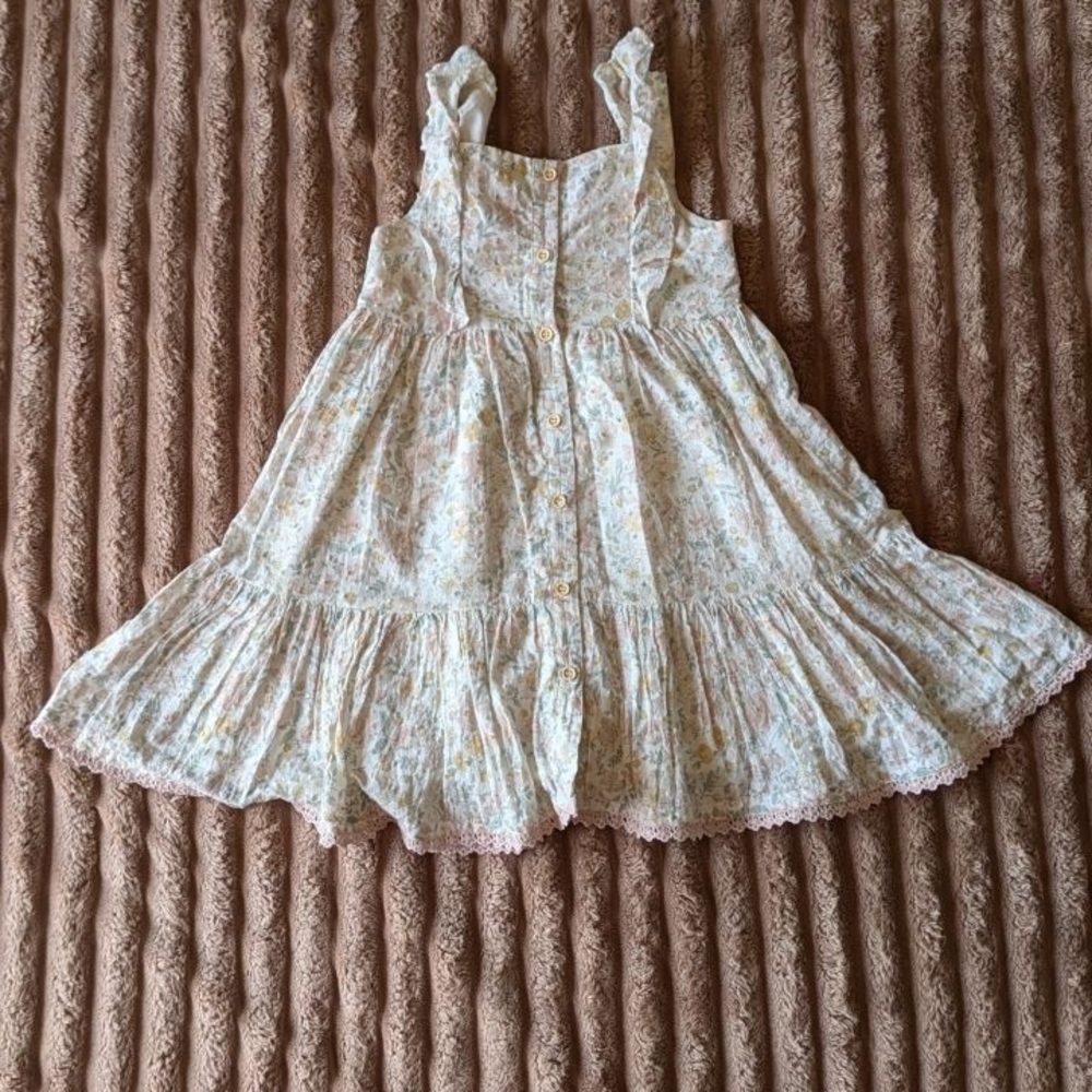 Catherine Malandrino Cream Floral Kids Dress